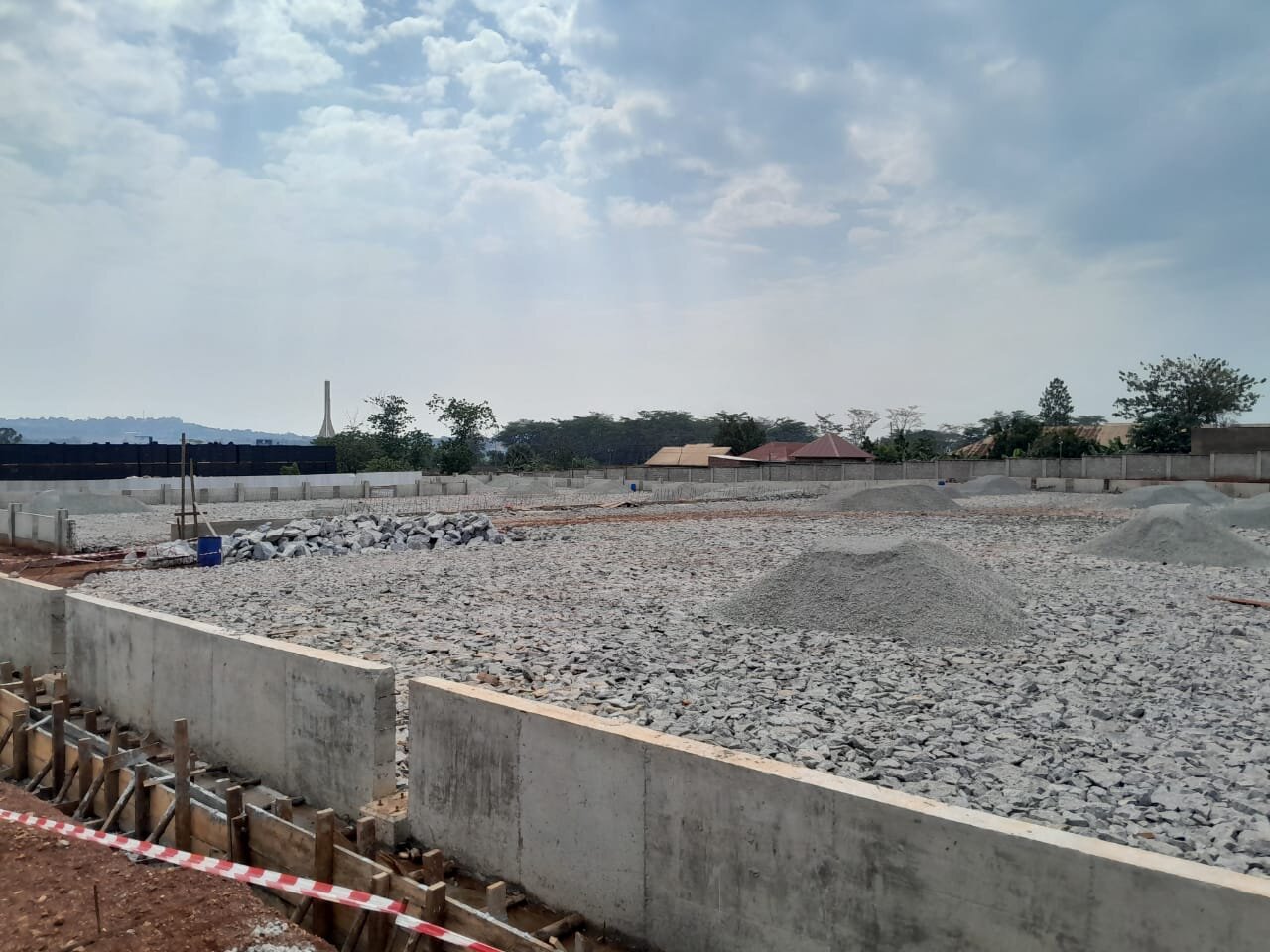 Foundation walls and hardcore fill under construction on a Gutari Integrated Engineering site